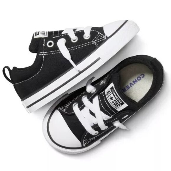 Converse Black/White Kid's Chuck Taylor All Star Street Low Top Sneakers SZ 6 - Picture 1 of 15